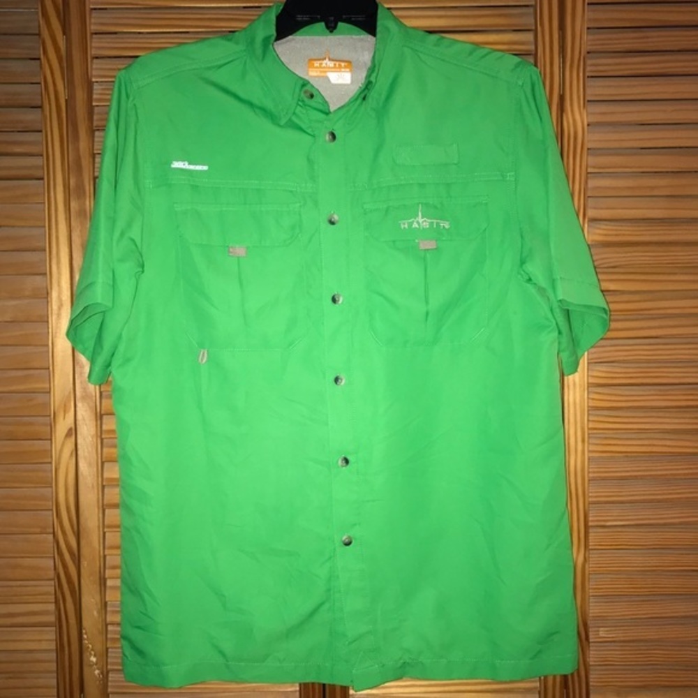 Habit Vented Short Sleeve River Shirt Green Size M